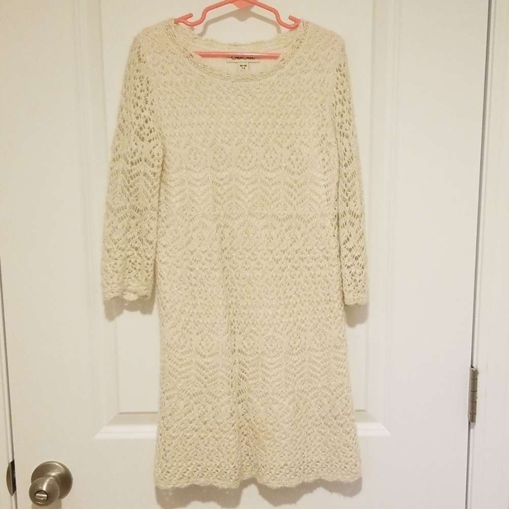 Girls holiday lace crochet dress